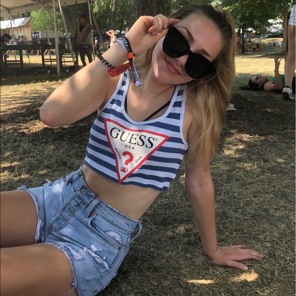 GUESS Cropped Tank Top Size S